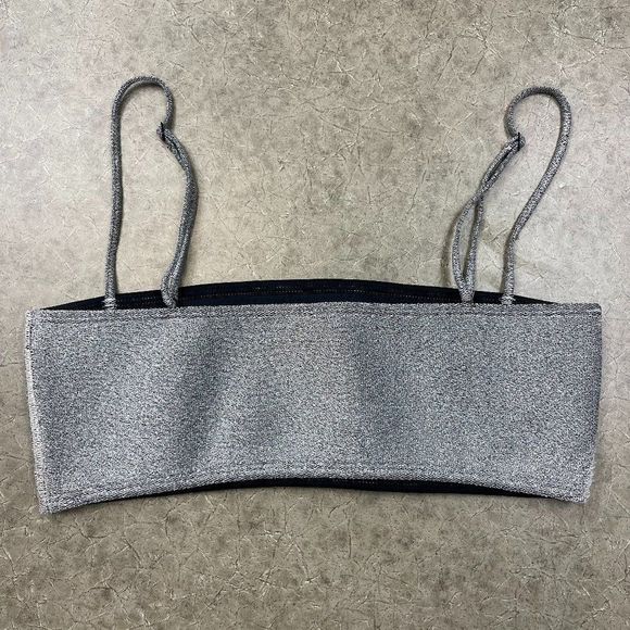 Triangl Swimwear Silver Shimmer Bikini Top - Picture 3 of 4